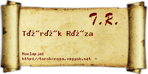 Török Róza névjegykártya