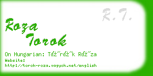 roza torok business card